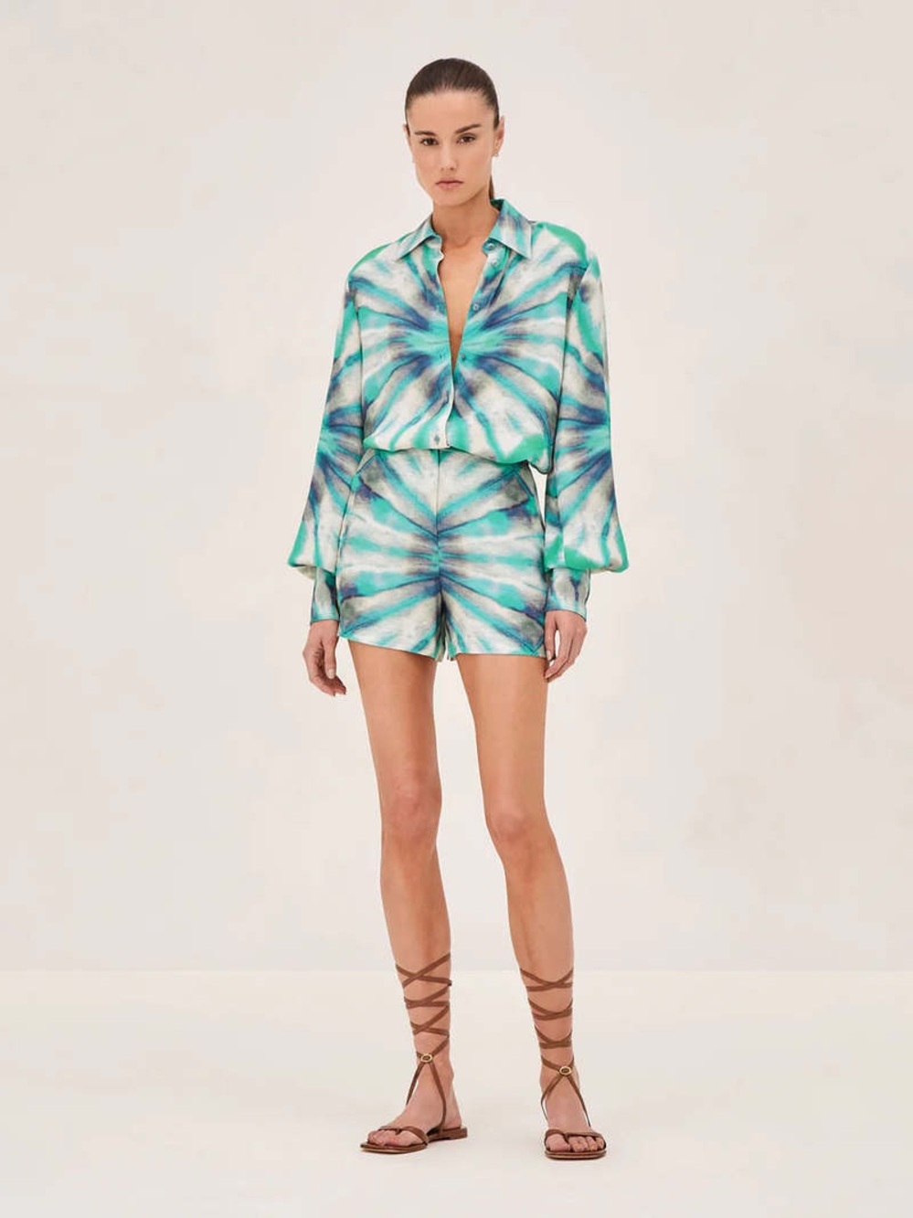 Alexis Aya Tie-Dye Turquoise & Teal Shorts